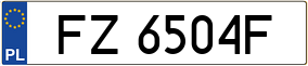 Trailer License Plate